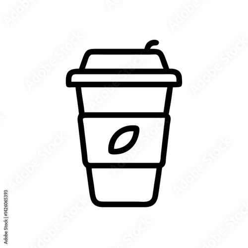 Coffee Cup Icon for Cafe, Beverage, and Morning Routine Concepts