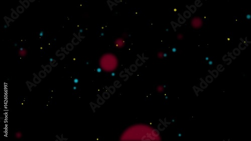 Stunning Particle Video Overlay Colorful Glowing Dots Animation Background