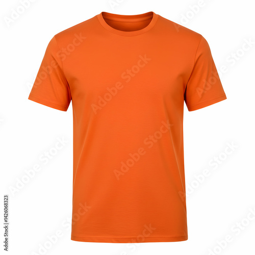 Bright Orange TShirt Plain Solid Color Tee