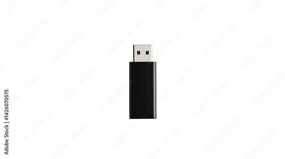 High-resolution image of a single USB token, centered on white background with no other objects --ar 16:9 High-resolution image of a single USB token, centered on white background with no other objects --ar 16:9