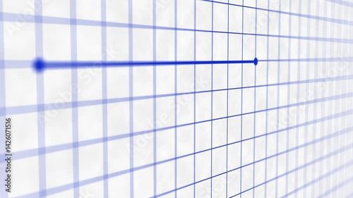 A Graph Paper with two points - Blue Ink Version A photo