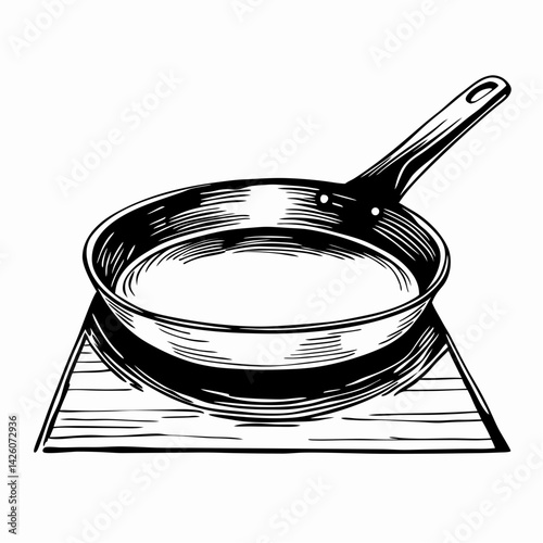 Classic Cast Iron Skillet on Wooden Surface Highlighting Culinary Versatility and Kitchen Essentials
