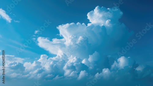 Blue sky with white clouds as background
