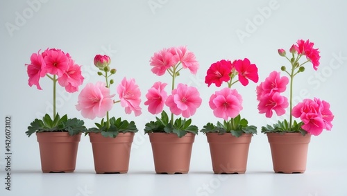 Wallpaper Mural Geranium flowers isolated with border and background Torontodigital.ca