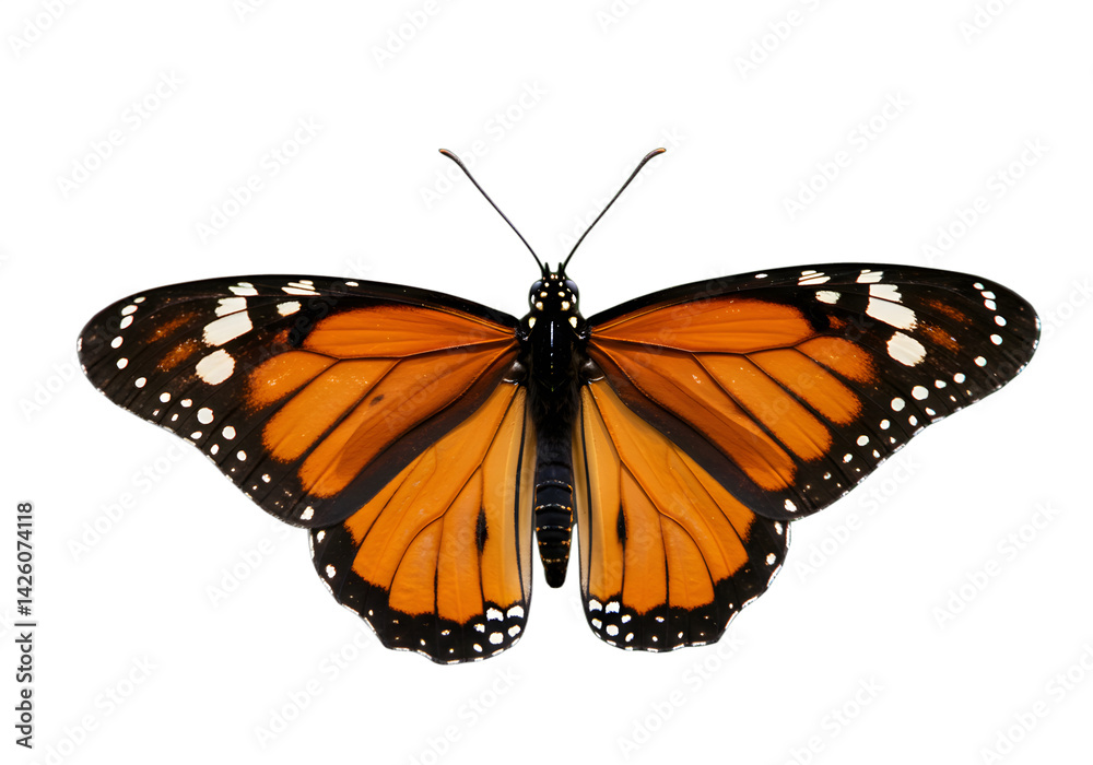 Naklejka premium Butterfly flying isolated on transparent background