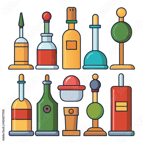 set of bottles of wine