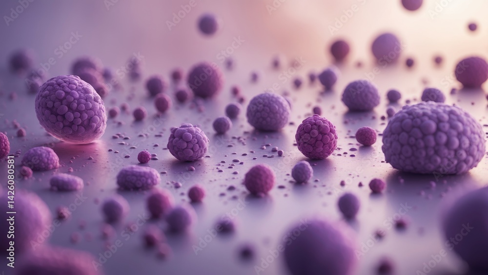 Blood cancer: Microscopic analysis of leukemia involving white blood cells