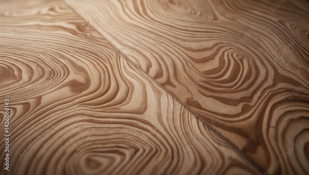 Wood Grain Pattern on Plywood Surface Wood Grain Pattern on Plywood Surface
