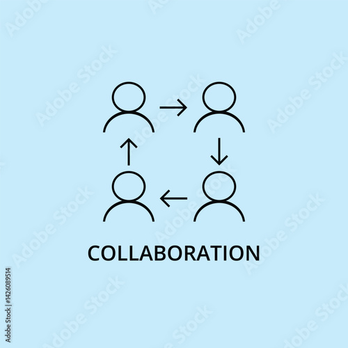 Human Resources Icon HR Management, Recruitment, Employee Relations and Workforce Concept