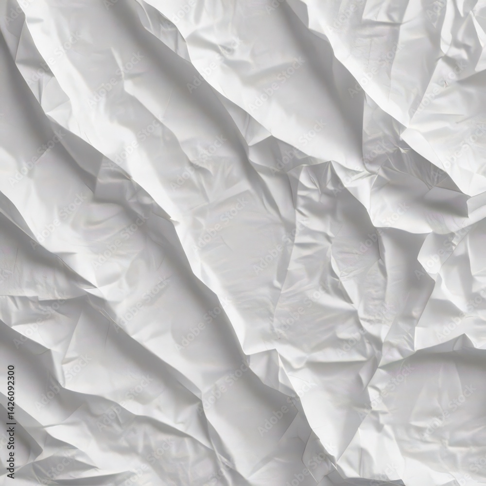 Obraz premium white crumpled paper, crumpled paper background, crumpled paper texture