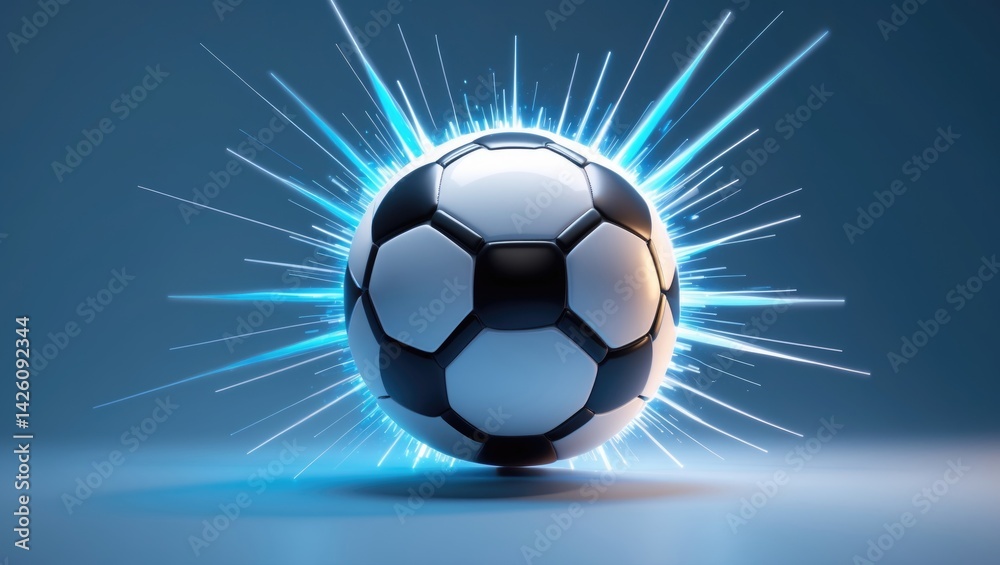 Obraz premium Intense soccer energy boost