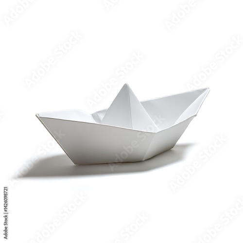 Wallpaper Mural Paper origami boat simple design on white background Torontodigital.ca