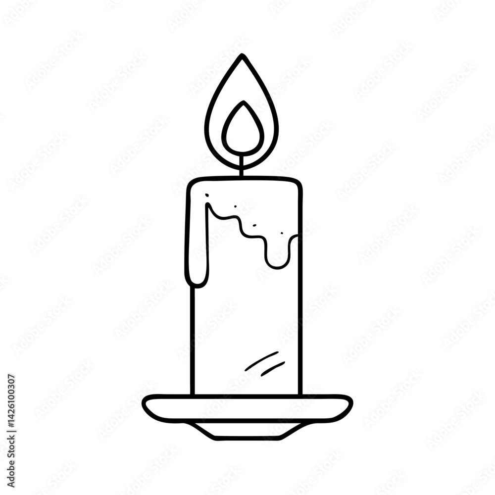 candle icon, candle line art - simple line art of candle, perfect for candle logos and icons candle icon, candle line art - simple line art of candle, perfect for candle logos and icons