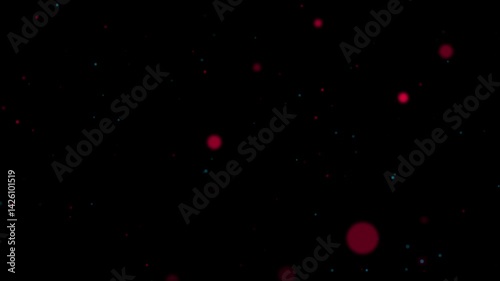 Stunning Particle Video Overlay Pink and Teal Glowing Particles on Black Background