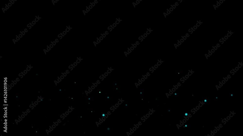 Stunning Particle Video Overlay  Abstract Teal Glowing Particles for Motion Graphics