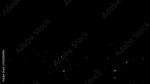 Stunning Particle Video Overlay  Abstract Teal Glowing Particles for Motion Graphics