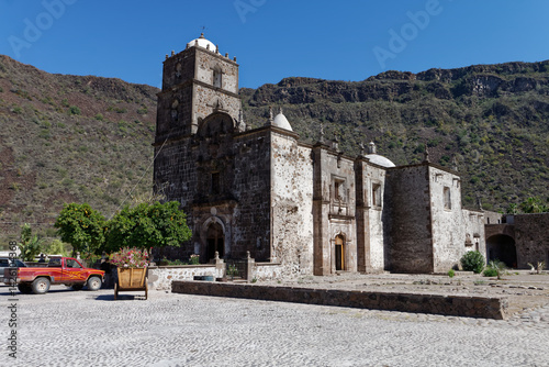 Obraz na płótnie Wizyta w misji San Xavier, Baja California, Meksyk w salonie