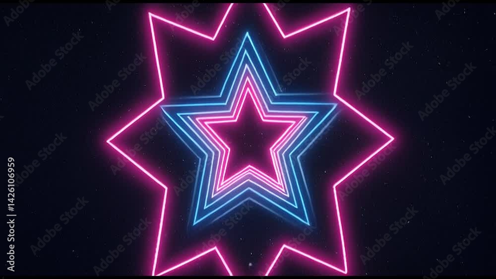 Glowing Star Tunnel Animation with Sparkling Particles Moving Glowing Star Tunnel Animation with Sparkling Particles Moving