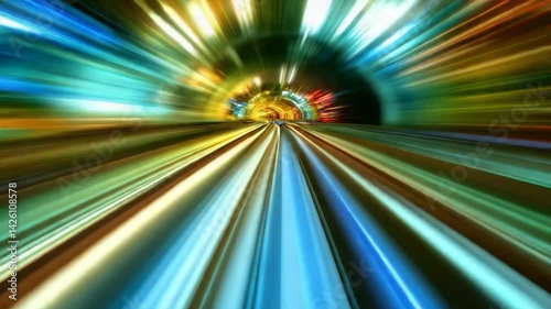 Wallpaper Mural Fast Tunnel Motion Blur Torontodigital.ca