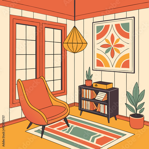 living room interior with sofa