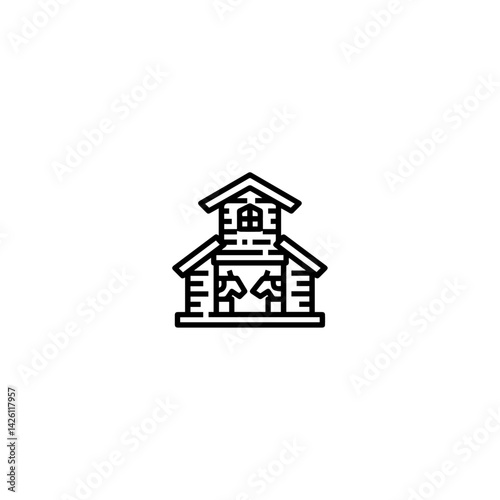 Livestock farm icon flat vector design