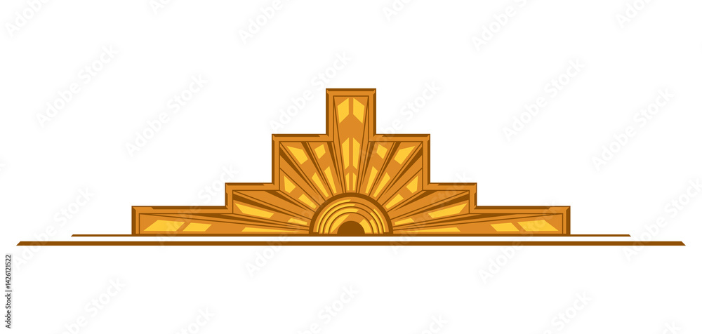 Decoration in art nouveau style. Decorative geometric element.