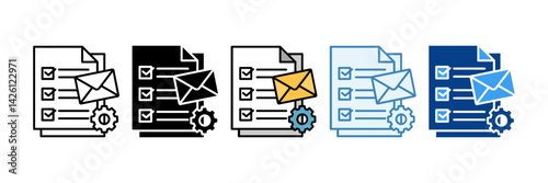 Email Marketing  Icon Set Multiple Style Collection