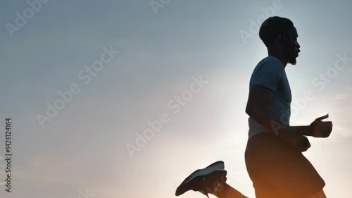 ethnic black athlete man sports outdoor health day life video motion