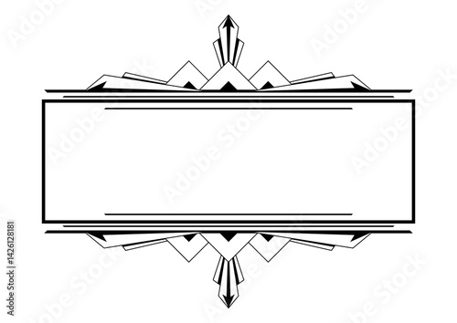 Obraz na płótnie Frame in art nouveau style. Decorative geometric element. w salonie