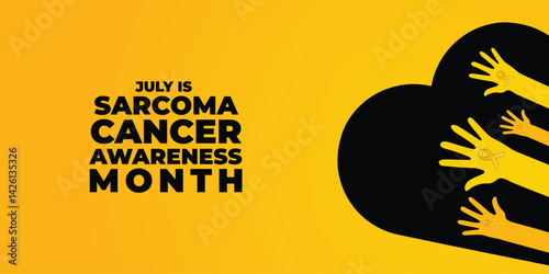 Vector illustration on the theme of Sarcoma Cancer awareness month observed each year during July.
