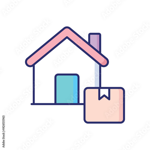 Home Delivery Vector icon