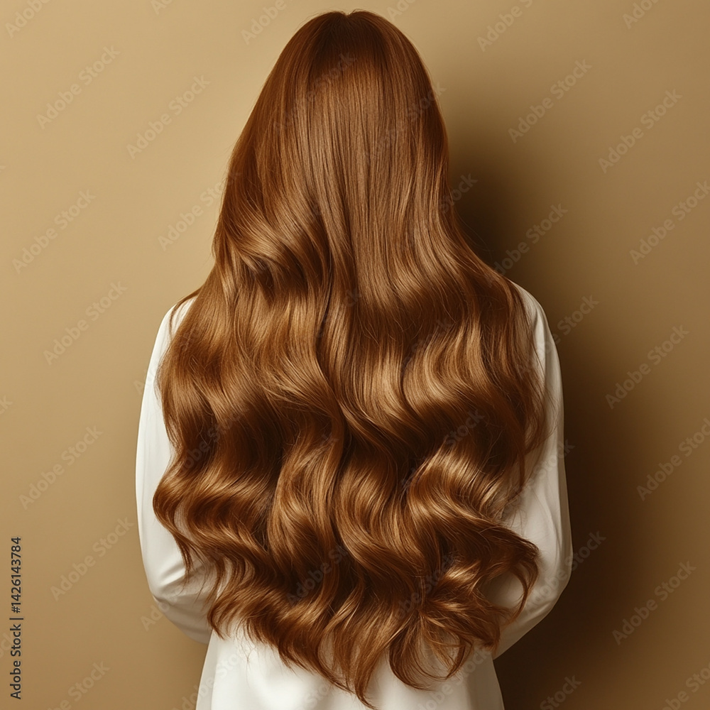 Fototapeta premium Beautiful hair of a beauty, hairstyle advertising design