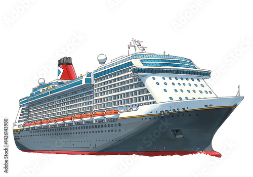 Cruise Ship Image: Luxury Liner, Ocean Vessel, Travel Transportation