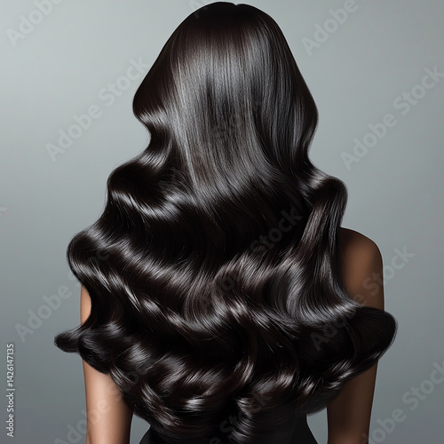 Beautiful hair of a beauty, hairstyle advertising design