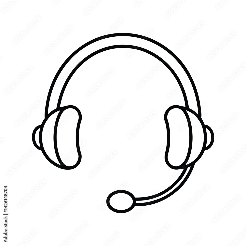 icon of a customer service headset icon of a customer service headset