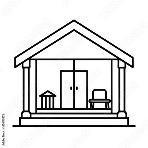 icon of a front porch scene 
