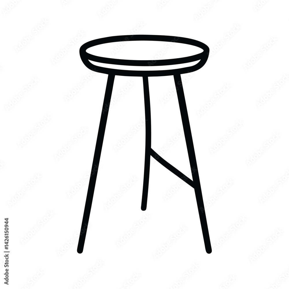 icon of a minimalist stool icon of a minimalist stool