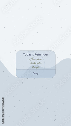 Abstract Mobile Wallpaper Stories Daily Reminder Motivation Quote On Wave Moon Blue And White Colors Vector Design