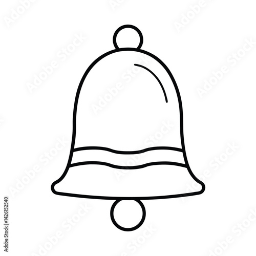 vector illustration of con of a school bell 