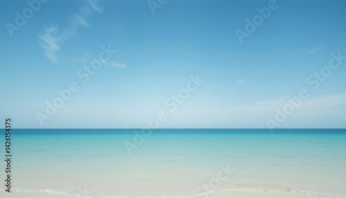 Tranquil beach scene tropical paradise nature photography serene environment panoramic view calming concept