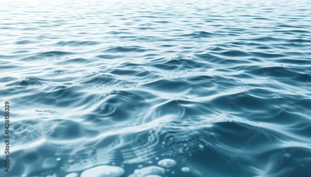 Naklejka premium Serene water surface reflection ocean nature photography tranquil environment aerial view calmness and clarity