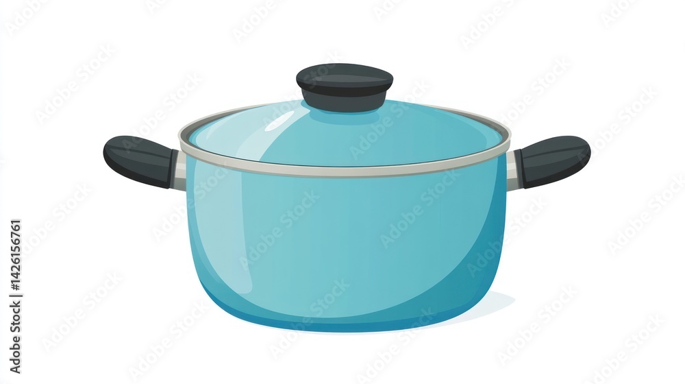 Light blue cooking pot with lid Light blue cooking pot with lid