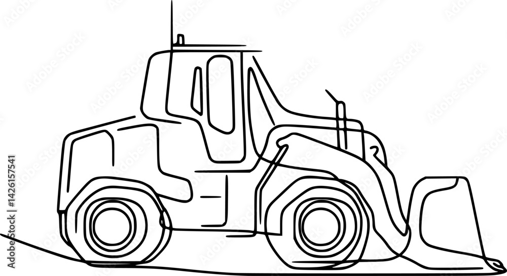Naklejka premium vector sketch bulldozer construction equipment .Generative AI