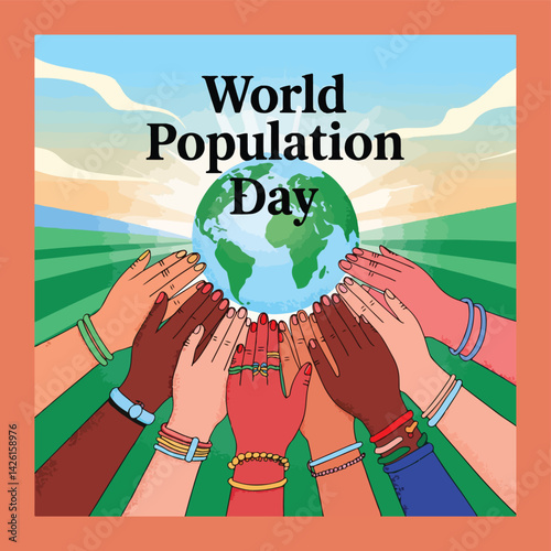 World Population Day observation poster banner