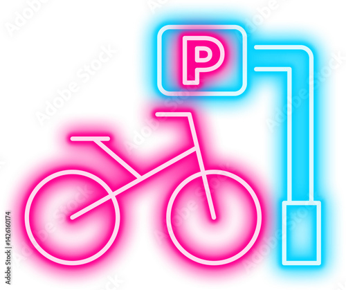 Bicycle Parking Neon Sign