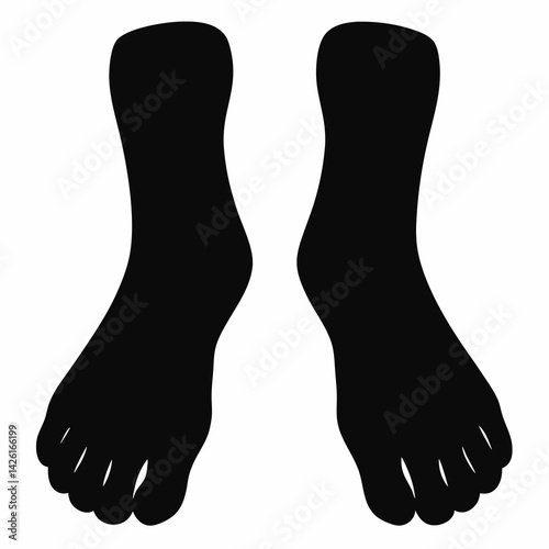 Minimalist Human Foot Silhouettes Pack