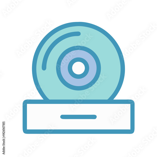 Illustration of a webcam with outlined features