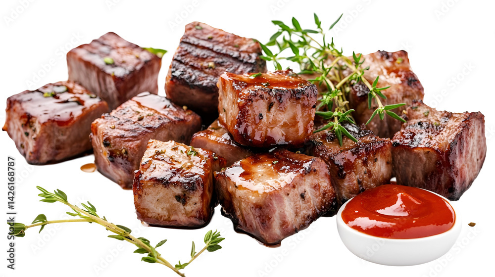Sizzling Grilled Pork Knuckle Showcasing Mouthwatering Spices and Perfect Char for Food Lovers, on the transparent background Sizzling Grilled Pork Knuckle Showcasing Mouthwatering Spices and Perfect Char for Food Lovers, on the transparent background