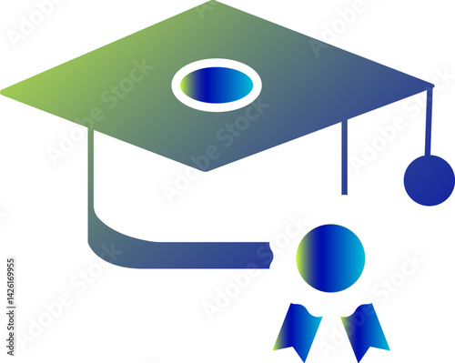 Graduation Badge Gradient Fill Icon
