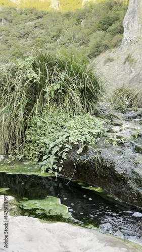 Ballikayalar Canyon, Nature Park, Turkey. Scenic natural landscape featuring rocky Cliffs and streams. Gebze Kocaeli